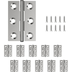 goldenwarm goledenwarm 10 Stücke Türscharnier Edelstahl Scharniere Steckverbinder Klappbar mit 60 Schrauben