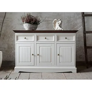Anrichte Kommoden Regal Holz Schrank Anrichte Landhaus Kommodenschrank Anrichte - Weiß