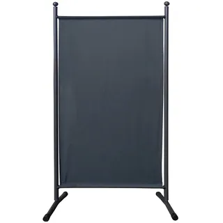 QUICK STAR Paravent 180 x 78 cm Stoff Raumteiler Klein Garten Stellwand Trennwand Balkon Sichtschutz Grau