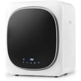 RELAX4LIFE Wäschetrockner Klein mit 4 Temperaturen & 6 Timer, Mini Trockner mit LED-Touchscreen, Ablufttrockner mit Desinfektion, Desodorierung, Überhitzungsschutz, Mehrfachfiltration, 4kg, 800W