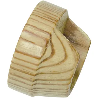 GARDINIA Wandlager für Gardinenstangen mit Ø 28 mm, Inklusive Befestigungsmaterial, Wandmontage, Serie Lugano, Holz, Kiefer, 2 Stück