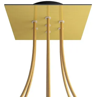 Creative Cables Messing Krovnq207f107 Rose-one Quadratisches Satin-rosen-set - Multicolor - 200 mm