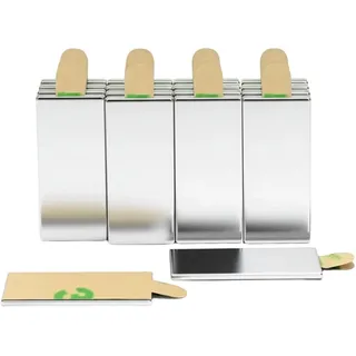 Ebksqs 20 Stück Magnetplatten, 30x10x1 mm Neodym Magnete selbstklebend, Starke Halteplatten für Whiteboard, Kühlschrank & Basteln