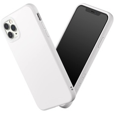 RhinoShield Case kompatibel mit [iPhone 11 Pro Max] | SolidSuit - Stoßdämpfende & schlanke Schutzhülle mit Premium Finish - 3.5 Meter Fallschutz - Austauschbare Kamera-Ringe - Klassik Weiß