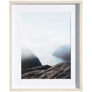 Bilderrahmen , Eichefarben , Holz, Glas , rechteckig , 42x52x3 cm , Fsc , Passepartout , Bilder & Rahmen, Bilderrahmen, Bilderrahmen & Fotorahmen