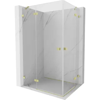 Mexen Lunar Duo Duschkabine 105 x 85 cm, transparent, gebürstetes Gold - 834-105L-085P-55-00 - Gold
