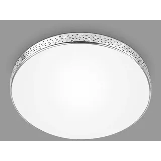 Briloner Leuchten - LED Bad Deckenleuchte Glitzereffekt, IP44 LED Badezimmerlampe, neutralweißes Licht, Chrom, 285x65 mm (DxH)