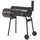 Holzkohlegrill mit Räucherkammer schwarz