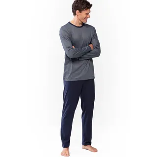 MEY Pyjama Streifen, für Herren, blau, 52