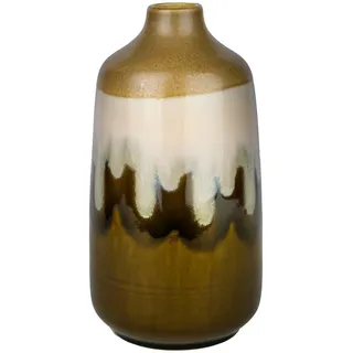 Butlers Vase Seventies , Olivgrün , Keramik , 25 cm , Dekoration, Vasen, Keramikvasen