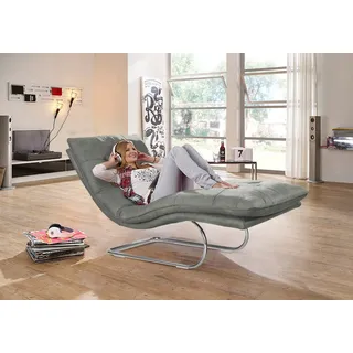 W.Schillig Relaxliege daily dreams Polyester 75 x 91 x 170 cm grau mit Kissen