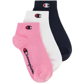 Champion Unisex Basics 3pk Quarter Socken, Rosa (Fucsia), 39-42 EU