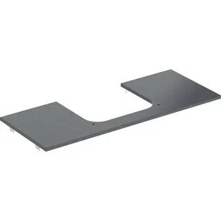 Geberit ONE Waschtischplatte, Ausschnitt mittig, für Aufsatzwaschtisch, Steinzeug, 120x2x47cm, 505.115.00.2, Farbe: Marmoroptik schwarz/matt
