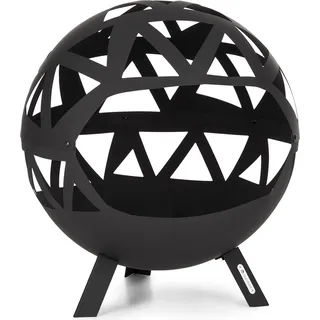 Blumfeldt Feuerschale, Robuste Outdoor Stahl-Feuerschale Groß für Balkon & Camping, Mobile Feuerschale 68 cm, Feuerschalen mit Standfuß, Wetterfeste Feuerschale für den Garten, Runde Feuerstelle
