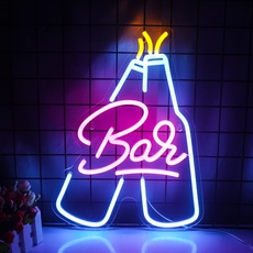 Bar-Leuchtreklamen, mehrfarbige Bar-Leuchtreklame für Wanddekoration, helles LED-Schilderlicht mit USB-Stromversorgung für Hausbar, Club, Bistro, Party