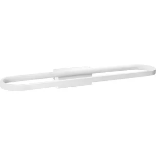 BELIANI LED Spiegelleuchte Weiß Metall Oval Länglich Horizontal 60 cm Länge Modernes Design Bad Wand Spiegellicht Spiegelleiste Bilderleuchte