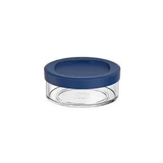 Mepal - Müslibecher Abteil Ellipse - 200 ml - Vivid blue | Müslibecher To Go - Platz für Snacks und Toppings - Einfachen Drehbewegung öffnen - Spülmaschinengeeignet