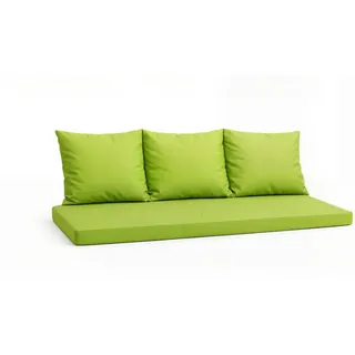 Setgarden Mix-Techno Gartenkissen Für Polyrattan Möbel 160×60×50 cm – Kissen Für 3 Sitzer Gartensofa 1tlg Lemon
