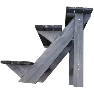Promadino Blumentreppe 50 x 56 cm Kiefernholz Grau