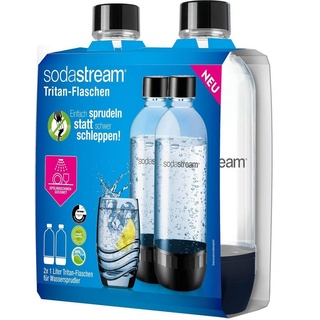 Sodastream Tritan-Flasche 2 x 1 l schwarz