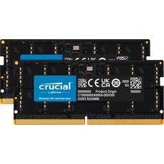 Crucial RAM 16GB Kit (2x8GB) DDR5 5200MHz (oder 4800MHz) Laptop Arbeitsspeicher CT2K8G52C42S5