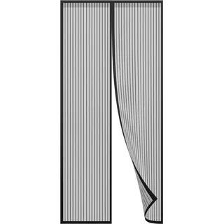 Insektenschutz Tür 210 x 100 cm Türvorhang magnetisch Fliegengitter Anthrazit