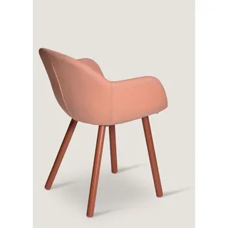 Designer Rosa Sessel Moderner Lehnstuhl Wohnzimmer Armlehnenstühle Neu - Orange