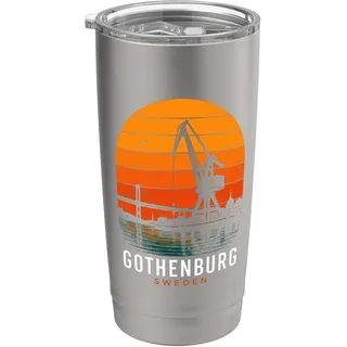 Göteborg Schweden Retro Schwedisch Skandinavisch Vintage Malmo Doppelwandiger Edelstahl-Thermobecher