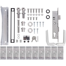 Alberts 678135 Zubehör-Set Flexo | für Einzeltor | 1400 bis 2000 mm Höhe | Stahl roh, feuerverzinkt