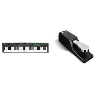 Nektar Impact LX88 + USB MIDI Keyboard Controller with Nektar DAW Integration & M-Audio SP-2 - Universal Sustain Pedal mit Piano Style Action, das ideale Zubehör für MIDI-Keyboards, digitale Klaviere