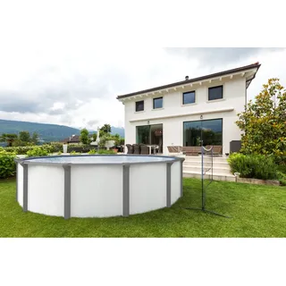 Chemoform Stahlwandpool Set Supreme All In White-Design Ø 485 cm x 132 cm Sand