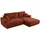 MKS MKS Ecksofa Orange Plüsch Ecksofa Rechts Orange