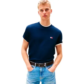 Tommy Hilfiger Tommy Jeans für Herren. DM0DM20322 T-Shirt mit Tommy-Marine-Aufnäher (XXL), Lässig, Baumwolle, Kurzarm