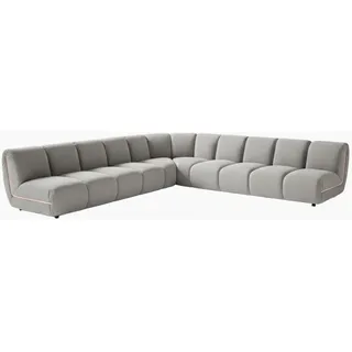 KAWOLA Modulsofa LAYLA Ecksofa 5 Module Velvet taupe - Taupe