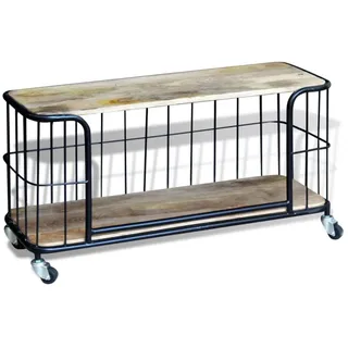 vidaXL TV-Schrank Massivholz Mango 100x40x45 cm - Braun