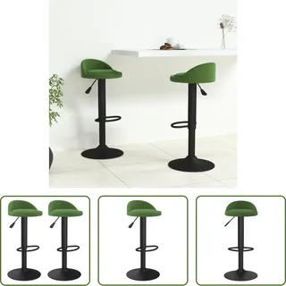 The Living Store Barhocker 2 Stk. Dunkelgrün Samt - Grün