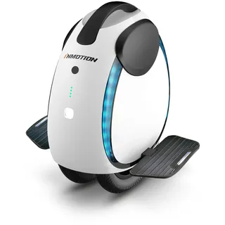 Inmotion E20 Einräder – 450-W-Motor – 240-Wh-Akku – Reichweite bis zu 30 Kilometer – Höchstgeschwindigkeit 20 km/h – Doppelte 14-Zoll-Reifen, Weiß