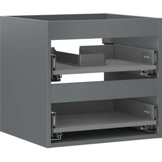 Mexen Box-A Unterschrank für Waschbecken 50 cm, 2 Schubladen, Graphit matt - 91AX0-0500-470-2-66