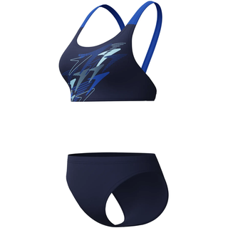 Bustier-Bikini SPEEDO, Damen, Gr. 40, N-Gr, nvy, blu, Obermaterial: 100% Polyester, Bikini-Sets Bustier-Bikini