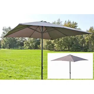 Gardenson Sonnenschirm , Anthrazit, Grau , Textil , 260 cm , gastro- und objekttauglich, höhenverstellbar, regenabweisend, UV-beständig, wetterbeständig, geeignet für Balkon , Sonnenschutz, Sonnenschirme