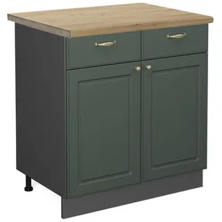 Vicco Schubladenschrank Fame-Line 80 x 82 x 60 cm Grün-Gold