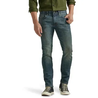 Lee Herren Slim Straight Leg/Jeanshose, Extreme Motion/Pantalones/Vaqueros de Pierna/Recta//رو اللرر ا للو لو ل ا Performance Series Calça Justa E Reta Com Movimento Extremo Jeans, Maverick, 33W / 32L