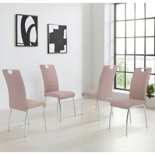 Hela Esszimmerstuhl Andrea Baumwolle braun 4er Set