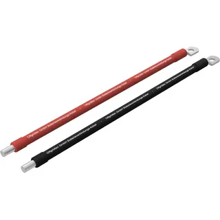 Offgridtec 1m Batteriekabel 16mm2 M8 Terminal Zu Schraubklemmenanschluss, Öl-, Kälte- & UV-beständig, Flammwidrig, Für Geräte Mit M8 Schraubklemmenanschluss, Hohe Belastbarkeit, Rot/Schwarz