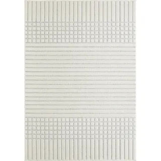 andiamo In- und Outdoor Teppich Layton - Schlichter und pflegeleichter Outdoorteppich, Wohnzimmerteppich, Küchenteppich - Größe: 120 x 170 cm, Farbe: Creme