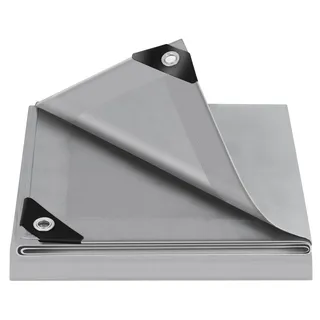 WOLTU Abdeckplane Wasserdicht 3x3 m Plane mit Ösen 140 g/m2 PE Schutzplane Gewebeplane UV-beständig Wetterfest Reißfest Abdeckung für Gartenmöbel Pool Holz Auto Boot Grau