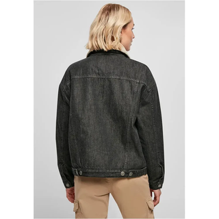 Urban Classics Oversized Sherpa Jeansjacke - Black Washed - L