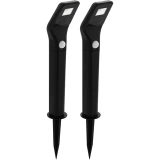 LED Solarleuchte EGLO "Z_Solar Solarleuchte, Außenleuchte, Außenbeleuchtung. Erdspiess, Lampe", schwarz, B:5cm H:35cm L:7cm, Leuchten, LED Solarleuchte, Solarlampe mit Sensor, in schwarz, Außenlampe, Lampe