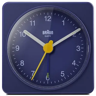 Braun BC02BL, Quarzwecker, Rechteck, Blau, Analog, Akku, AA - Blau