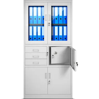 Jan Nowak C018S Aktenschrank 185 x 90 x 40 grau